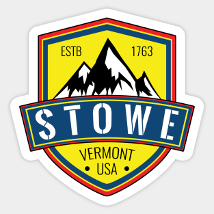 Skiing Stowe Vermont Sticker